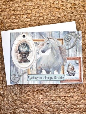 Handmade Unicorn Birthday Greeting Card